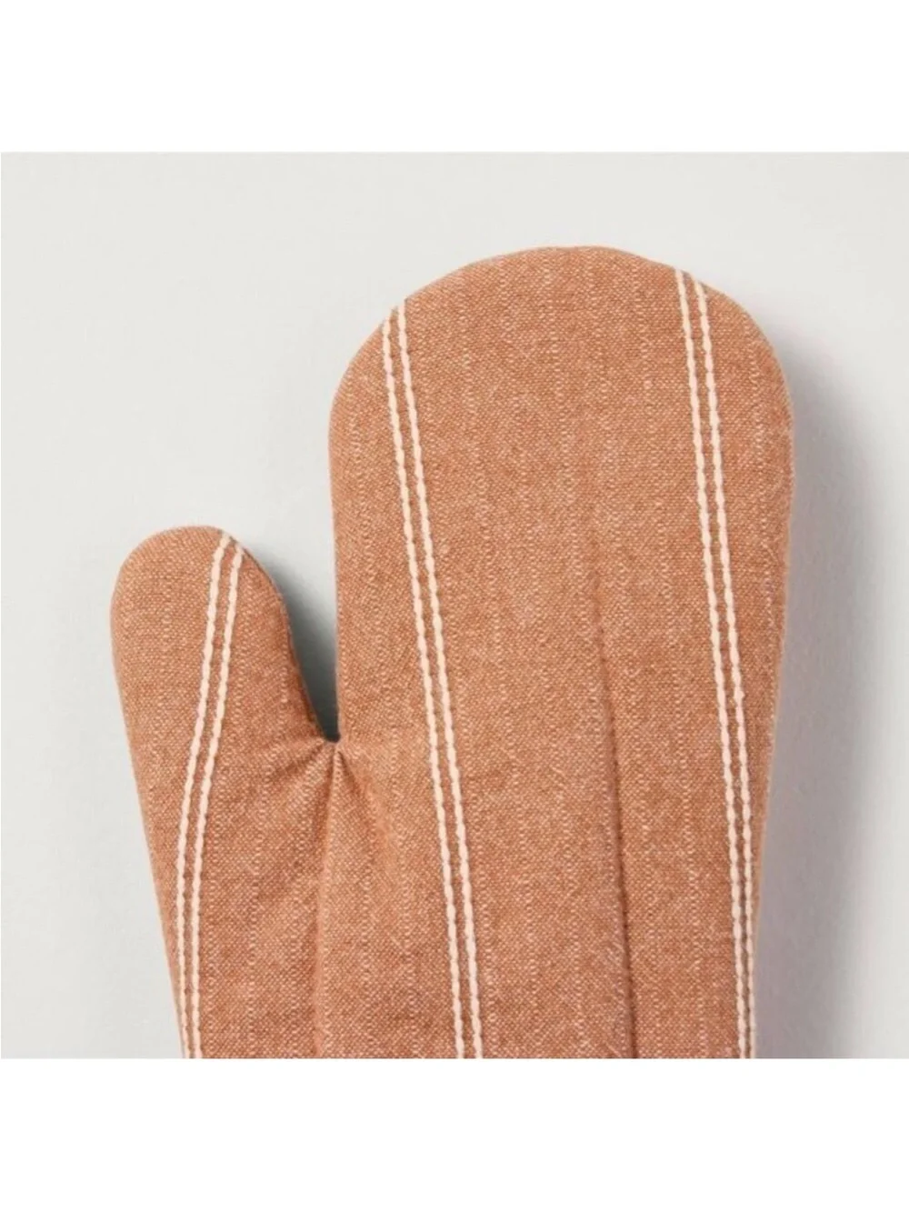 Hearth & Hand Fall Striped Pumpkin Brown Hue Oven Mitt Pot Holder NEW W/ TAGS
